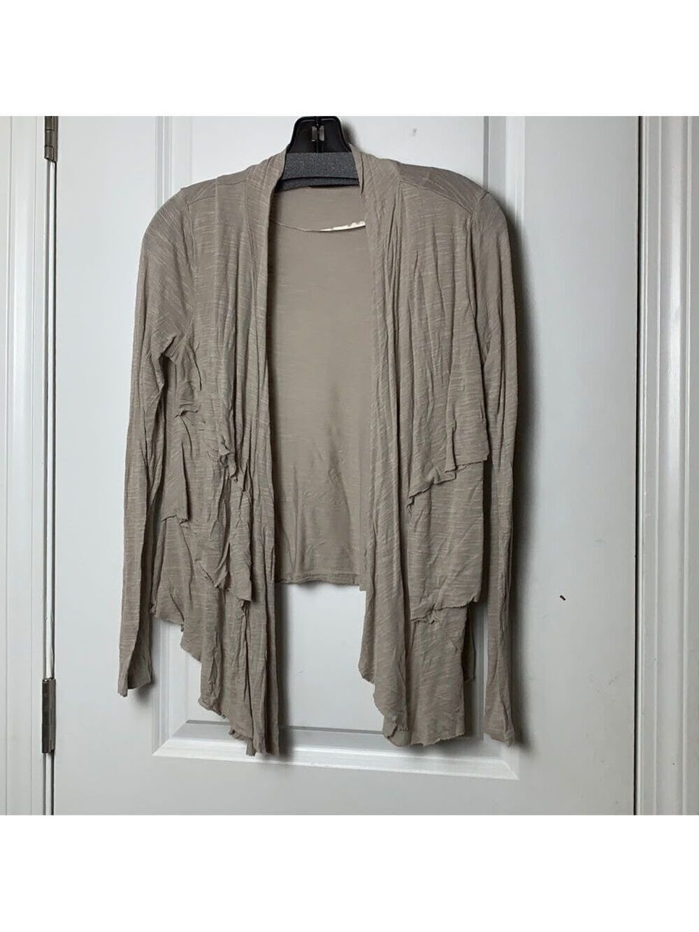 APT 9 Tan Open Front Cardigan longer in front - Picture 1 of 4